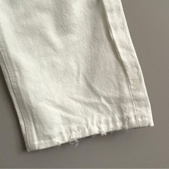 SOLD Agolde White 90’s Mid-Rise Loose Fit Distressed Jeans - 25" - Picture 6 of 12